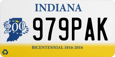 IN license plate 979PAK