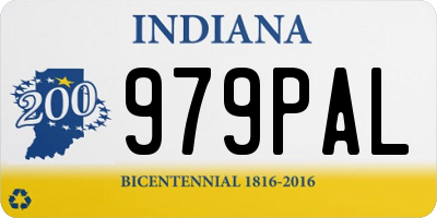 IN license plate 979PAL
