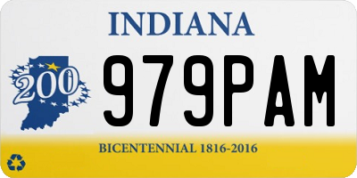 IN license plate 979PAM