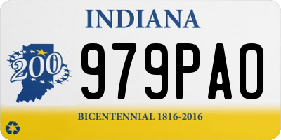 IN license plate 979PAO