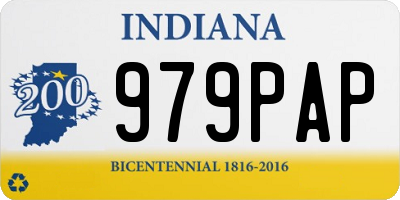 IN license plate 979PAP
