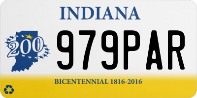 IN license plate 979PAR