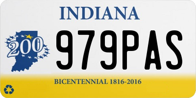 IN license plate 979PAS