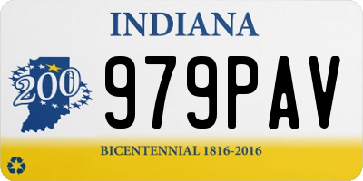 IN license plate 979PAV