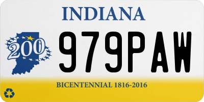 IN license plate 979PAW