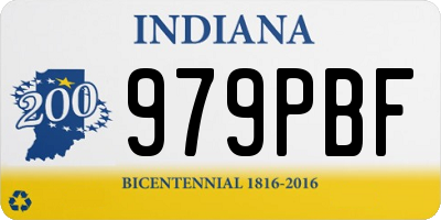 IN license plate 979PBF