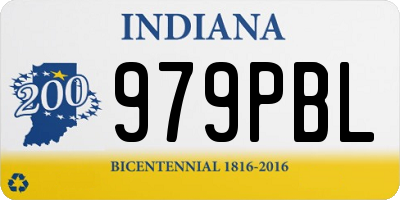 IN license plate 979PBL