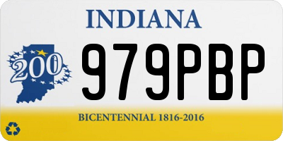 IN license plate 979PBP