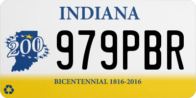 IN license plate 979PBR