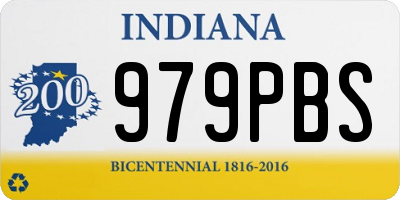 IN license plate 979PBS