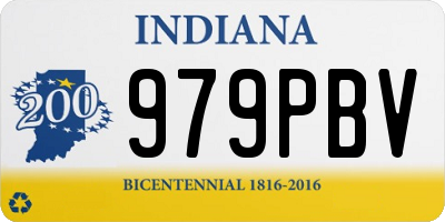 IN license plate 979PBV