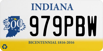 IN license plate 979PBW