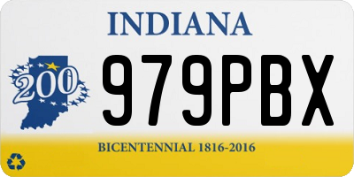 IN license plate 979PBX