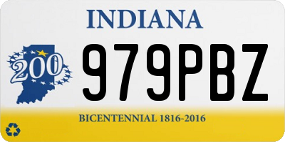 IN license plate 979PBZ