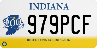 IN license plate 979PCF