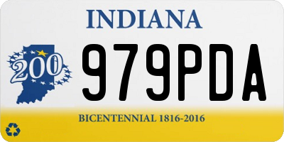 IN license plate 979PDA