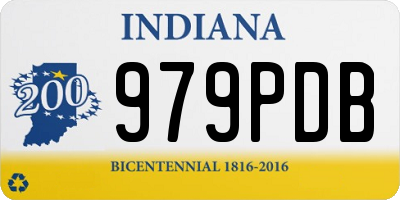 IN license plate 979PDB