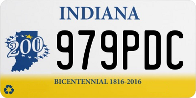IN license plate 979PDC