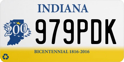 IN license plate 979PDK