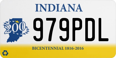 IN license plate 979PDL
