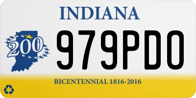 IN license plate 979PDO
