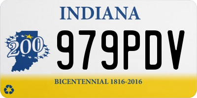 IN license plate 979PDV