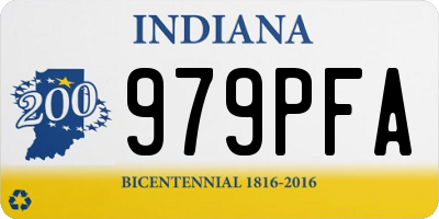 IN license plate 979PFA