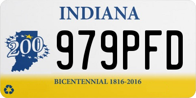IN license plate 979PFD