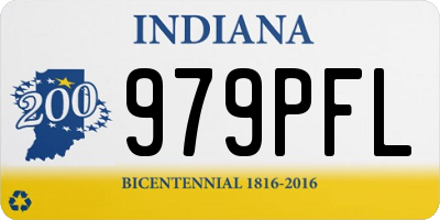 IN license plate 979PFL