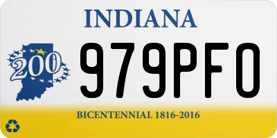 IN license plate 979PFO