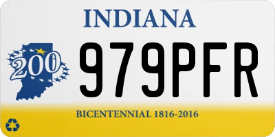 IN license plate 979PFR