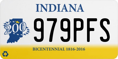 IN license plate 979PFS