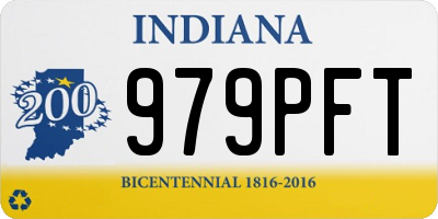 IN license plate 979PFT