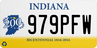 IN license plate 979PFW