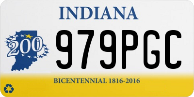 IN license plate 979PGC