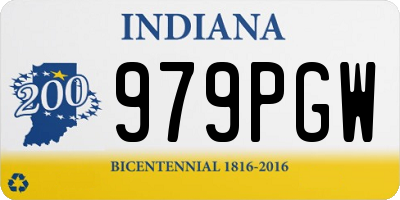 IN license plate 979PGW