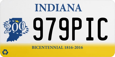 IN license plate 979PIC