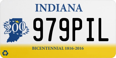 IN license plate 979PIL