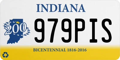 IN license plate 979PIS