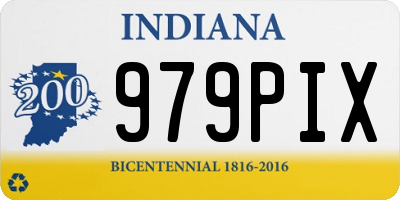 IN license plate 979PIX
