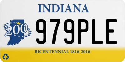 IN license plate 979PLE