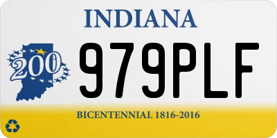 IN license plate 979PLF