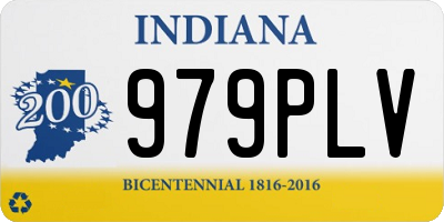 IN license plate 979PLV