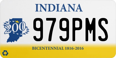 IN license plate 979PMS