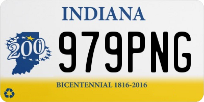 IN license plate 979PNG