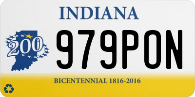 IN license plate 979PON