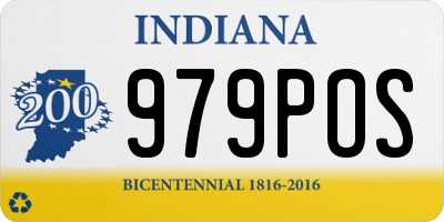 IN license plate 979POS
