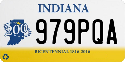 IN license plate 979PQA