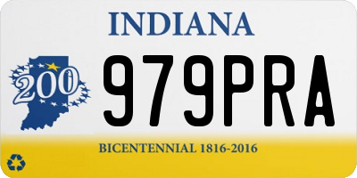 IN license plate 979PRA