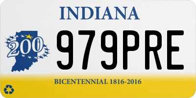 IN license plate 979PRE